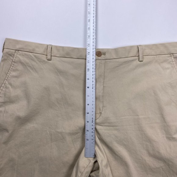 NEW Izod Saltwater Stretch Shorts Mens 42 Stretch 7" Flat Front Tan Chino - Picture 9 of 11